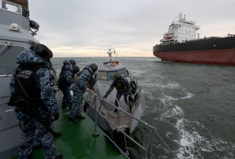 Ukraine launches aerial strike on Russian landing ship