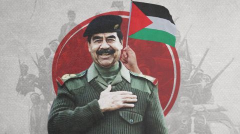 صدام حسين يظهر في غزة ويثير غضب إسرائيل