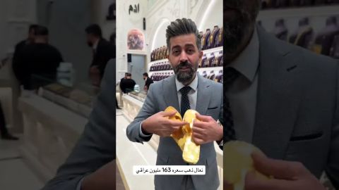 Video of Iraqi man promoting gold slippers worth 163 million goes viral