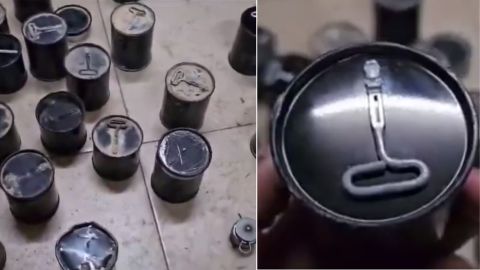 Did Israel drop cans containing explosives in Gaza?