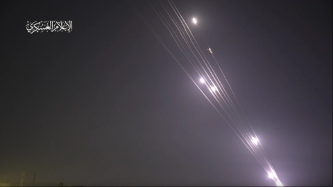Hamas' Qassam Brigades kick off 2024 with a rocket display