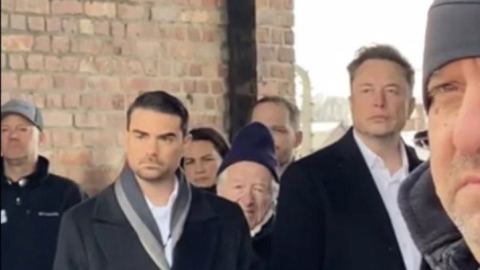 Elon Musk and Ben Shapiro visit Auschwitz concentration camp