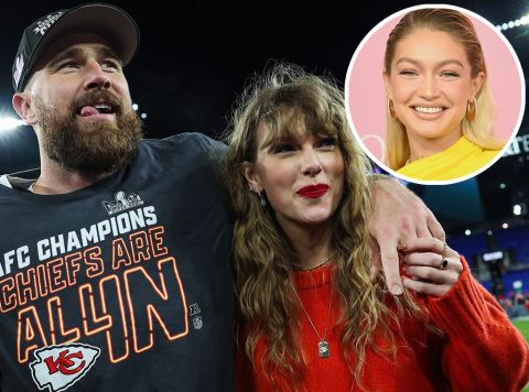 Gigi Hadid reacts to Taylor Swift and Travis Kelce’s kiss and “I love you” 