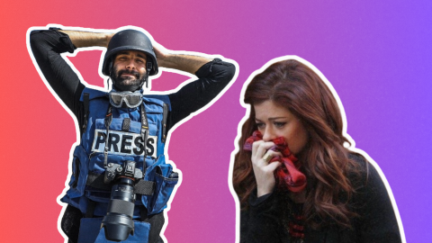 Motaz Azaiza responds to Debra Messing