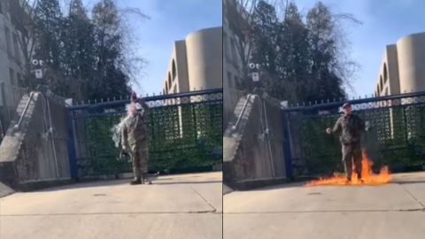 'RIP Aaron Bushnell'! Airman sets himself on fire outside Israeli Embassy in US