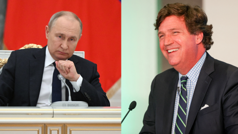 Tucker Carlson leaves Kremlin after ‘intense’ hour interview with Vladimir Putin