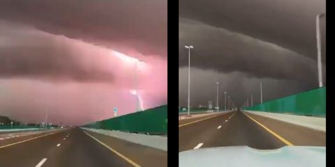 Video shows a strange cloud in UAE, Supercell cloud