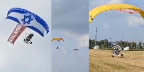 Another oct. 7':Israeli paragliders fly over Netanyahu's residence, threatening him with death