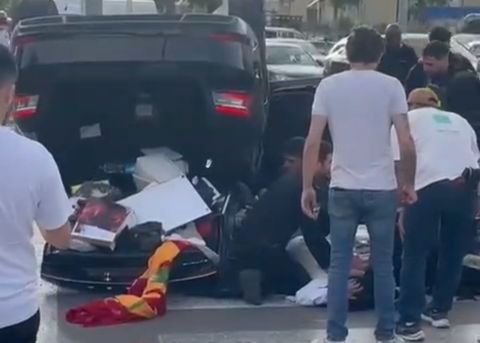 فيديو .. انقلاب سيارة بن غفير أثناء خروجه من موقع 