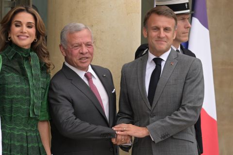 King Abdullah II and Macron address escalating Middle East tensions in Paris