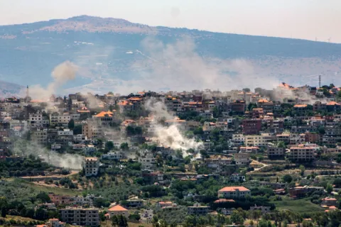 حرائق أحراج  في جنوب لبنان بسبب قنابل إسرائيلية حارقة