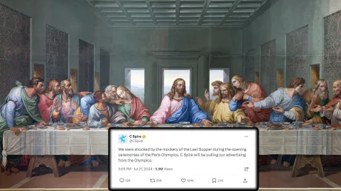 C Spire halts advertising from Olympics over 'mockery of The Last Supper'