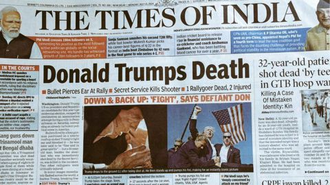 'Donald Trumps Death': The Times of India's headline sparks controversy
