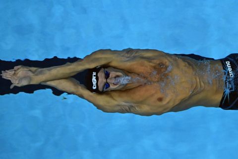 'Handsome' Italian swimmer sleeps like 'homeless' in Paris Park
