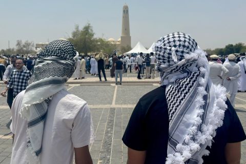 Massive turnout for funeral prayers of Ismail Haniyeh in Doha