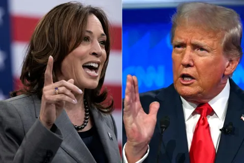 Harris calls Trump out for not using microphone in debates