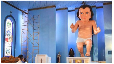 Giant baby Jesus statue costing over $11,000 heavily mocked