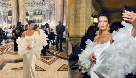 Pınar Deniz reveals pregnancy 5 days after wedding to Kaan Yıldırım at Paris fashion show