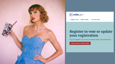 400k Americans visit Vote.gov amid Taylor Swift's Harris endorsement