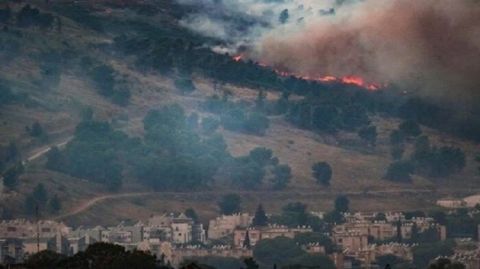 إصابة مبنى في كريات آتا بالرشقة الصاروخية الأخيرة (فيديو)