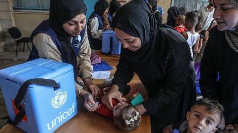 اليونيسيف: اتفاق على هدن إنسانية في غزة من أجل تطعيم شلل أطفال