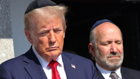 Donald Trump wears a Jewish Yamaka to mark October 7