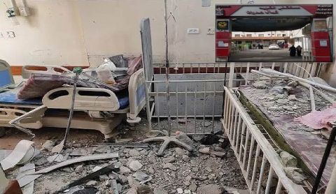 شاهد...اشتعال النار في مستشفى كمال عدون بقصف اسرائيلي 