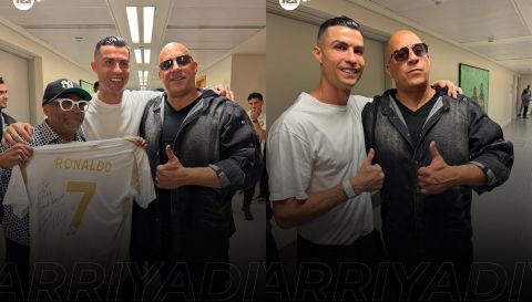 Vin Diesel and Michael Douglas among the fans at Al-Nassr vs. Al-Ittihad match