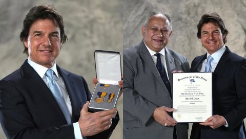 Tom Cruise honored with Navy's Highest Civilian award for outstanding contributions