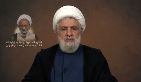 نعيم قاسم: سنعمل مع شركائنا على انتخاب رئيس جديد للبنان (فيديو)