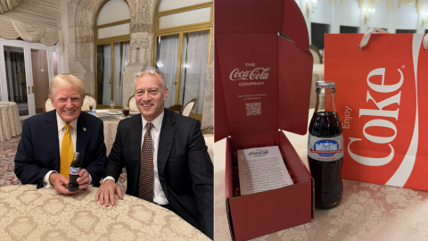 Coca-Cola gifts Donald Trump a special Diet Coke bottle