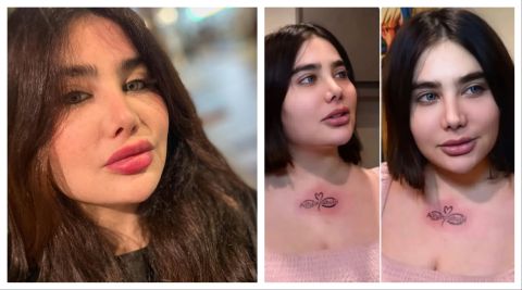 Angie Khoury removes Hijab and gets tattoo of Adham Nabulsi, sparking outrage
