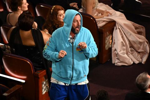Adam Sandler cracks up Oscars crowd during Conan O'Brien monologue: 'Chalamet!'