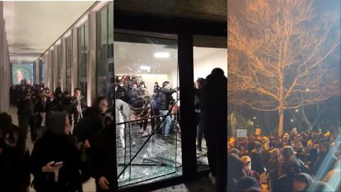 Video: Protesters storm and vandalize Istanbul municipality building
