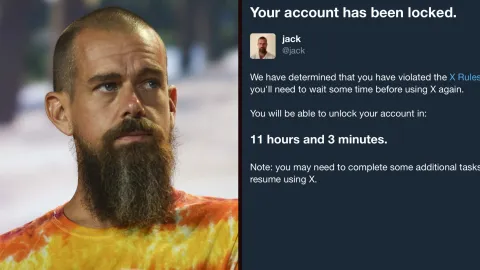 Former Twitter CEO Jack Dorsey suspended on X