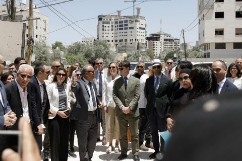 Israeli forces shot fire on Arab and foreign diplomats in Jenin