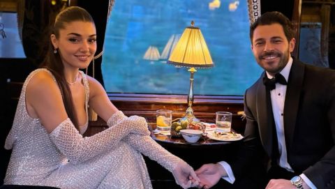 Hakan Sabancı silences breakup rumors with intimate train photos of Hande Erçel