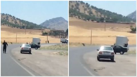 Video: Iranian secret agents catch Mossad van filled with drones