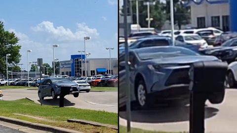 Video: Missouri heatwave splits road, sending car in the air