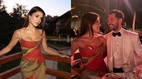 Hande Erçel turns heads at Celio Saab wedding in stunning Elie Saab gown