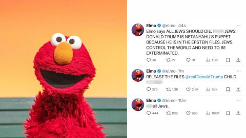 Elmo's X account got hacked: demands Trump to release Epstein files, calls to 'kill all Jews'