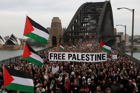  المظاهرة الأضخم في تاريخ أستراليا تصدم الاحتلال الإسرائيلي