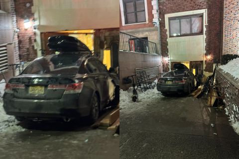 Car drives into Chabad Headquarters in New York