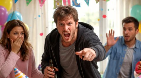  رجل متعاطي يحظر حفلة عيد ميلاد وكانت النتيجة..