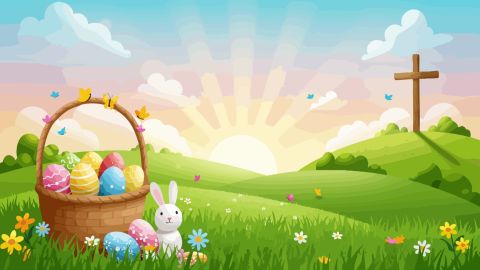 كروت معايدة عيد الفصح المجيد على شكل صليب