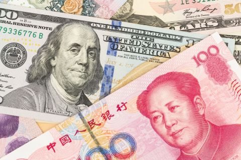 China state banks sell US dollars for Yuan in London, NY