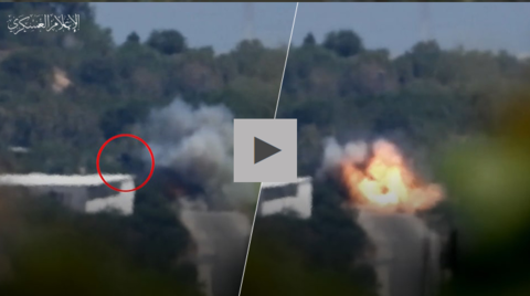 القسام تبث فيديو لعملية استهداف جيب اسرائيلي شمال غزة