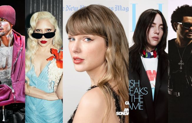Taylor Swift / Justin Bieber / Lady Gaga / Billie Eilish / The Weeknd